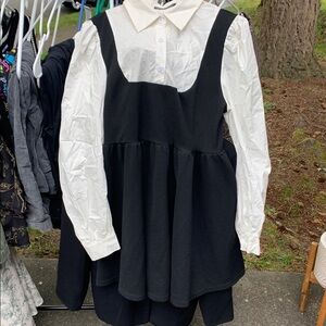 Shein White Blouse Dress